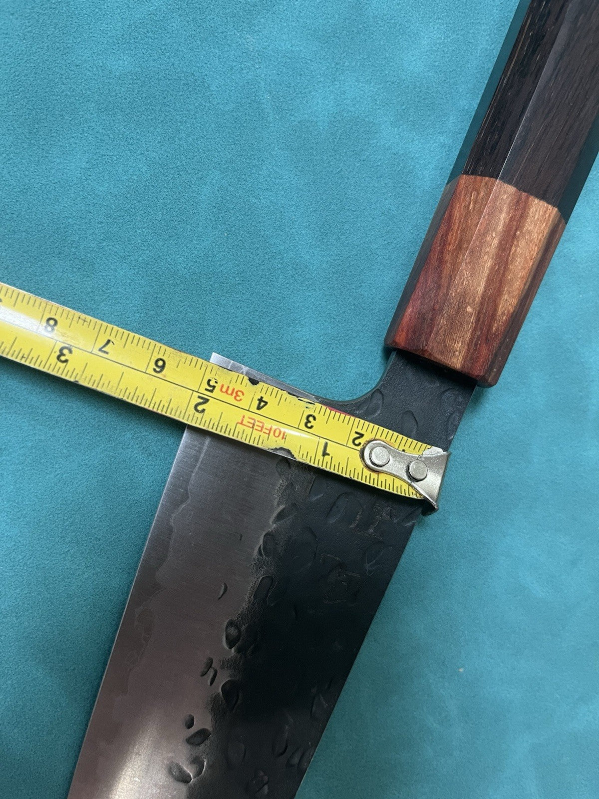 NAGIBA 4 PCS Gyuto Chef Knife 210mm 8" 9Cr Kurouchi Hammered Wood Handle