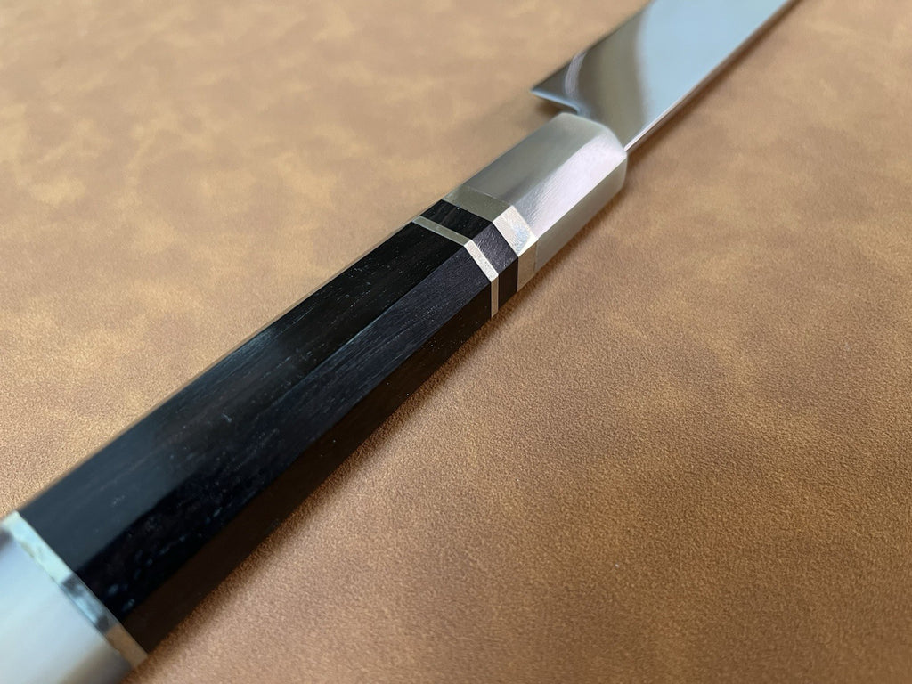 10.5" Yanagiba 270mm Sashimi Knife 10Cr15 Clad Steel Right Handed Ebony Urasuki