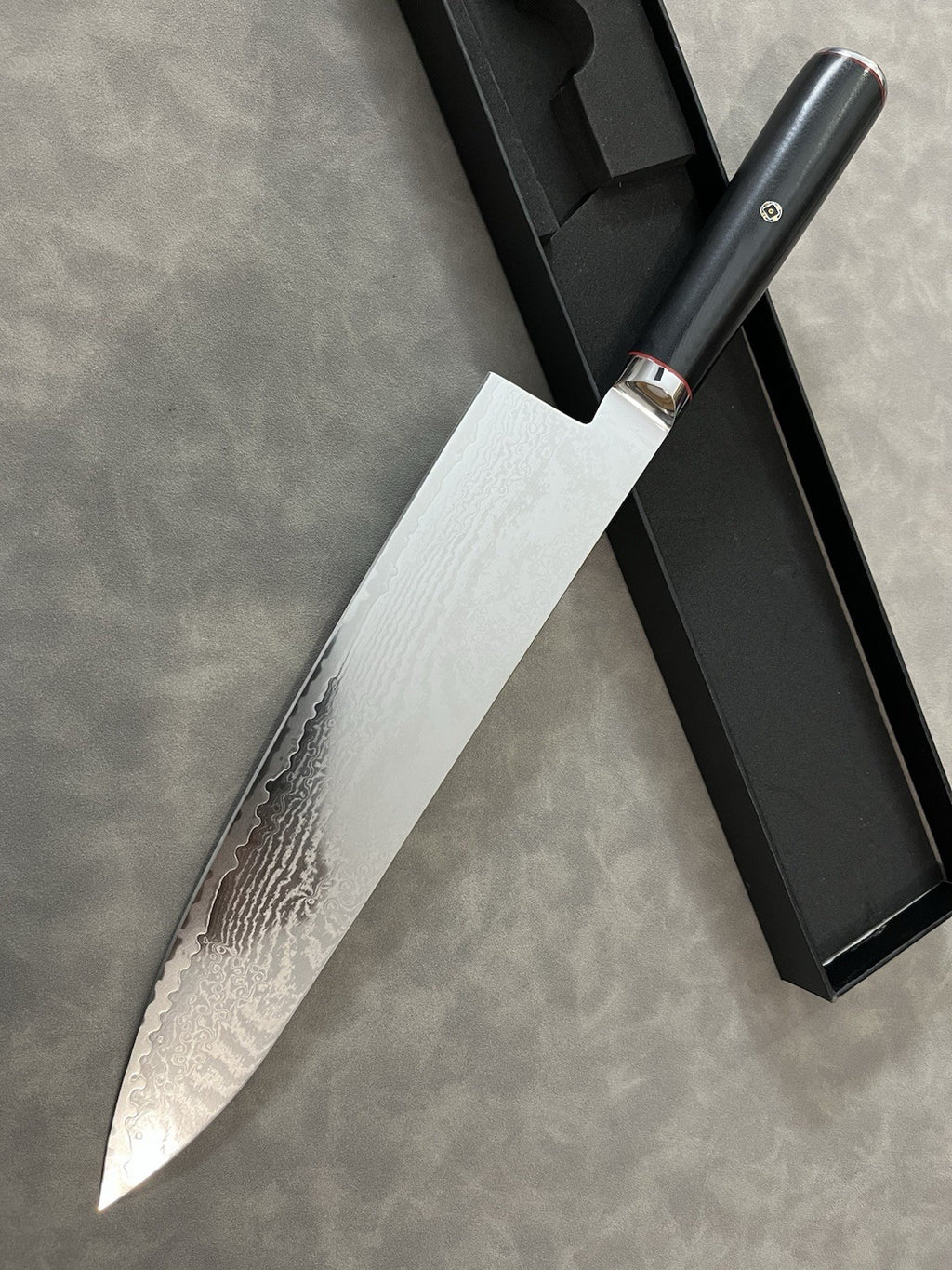240mm 9.5" S35VN Core Powder Steel Damascus Chef Knife Gyuto Mosaic G10 Handle