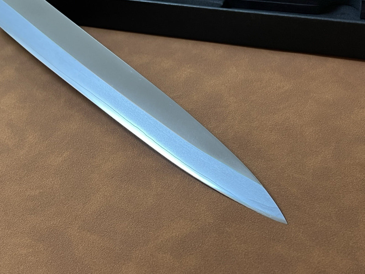 10.5" Yanagiba 270mm Sashimi Knife 10Cr15 Clad Steel Right Handed Ebony Urasuki