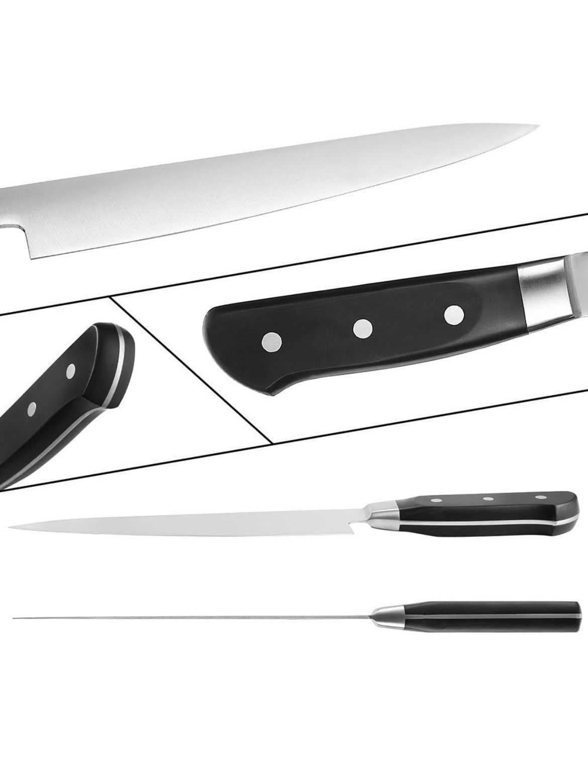 Gyuto 270mm 10.5" Chef Knife 9Cr18MoV Stainless Steel Kitchen Slicing Carving