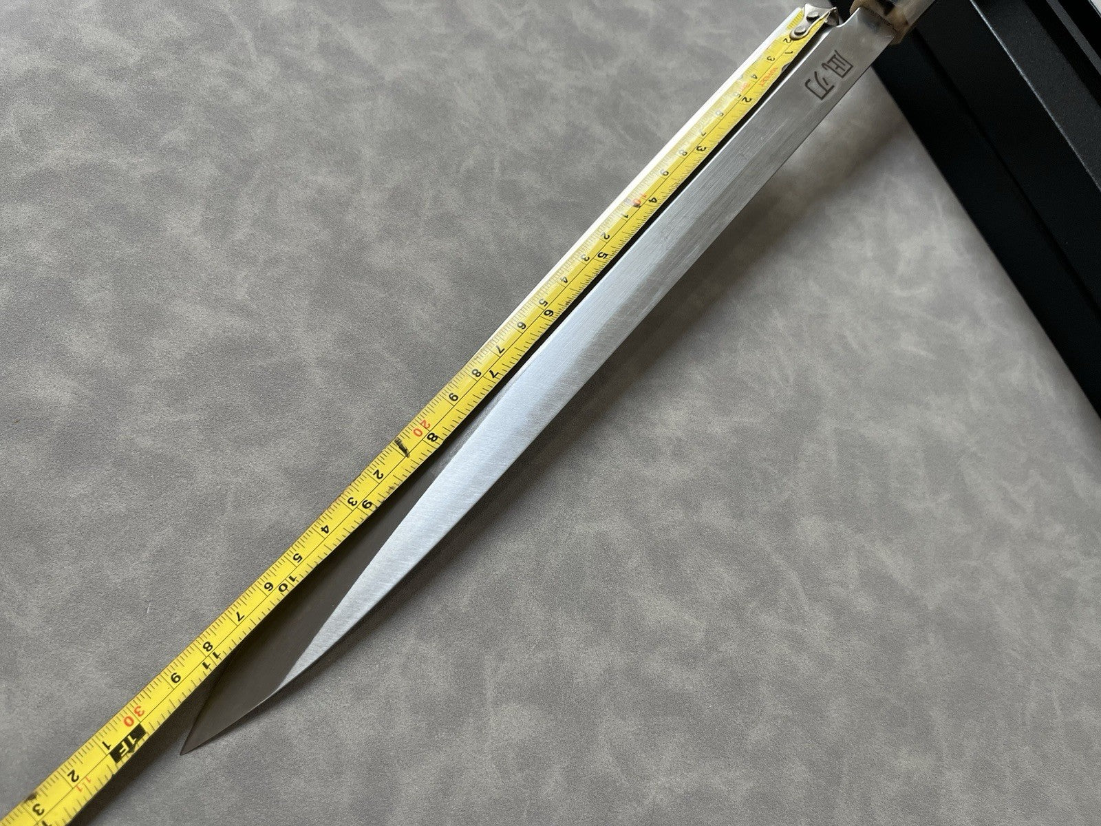 NAGIBA Yanagiba Sashimi Knife 300mm 12" 10Cr15 Clad Ebony Buffalo Horn Handle