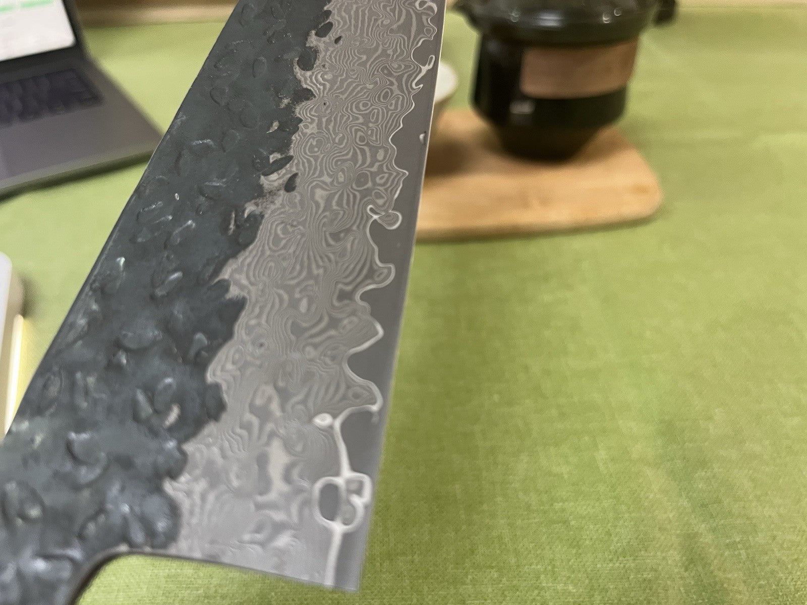 3pc VG10 Damascus Knife Set 8" Kiritsuke 8" Gyuto 7" Nakiri Hammered Chef Knives