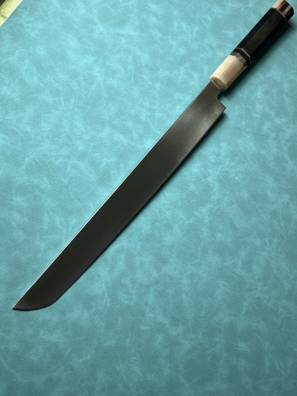 12" 300mm Sakimaru Takohiki Sushi Knife 10Cr Steel Double Horn Ebony Handle