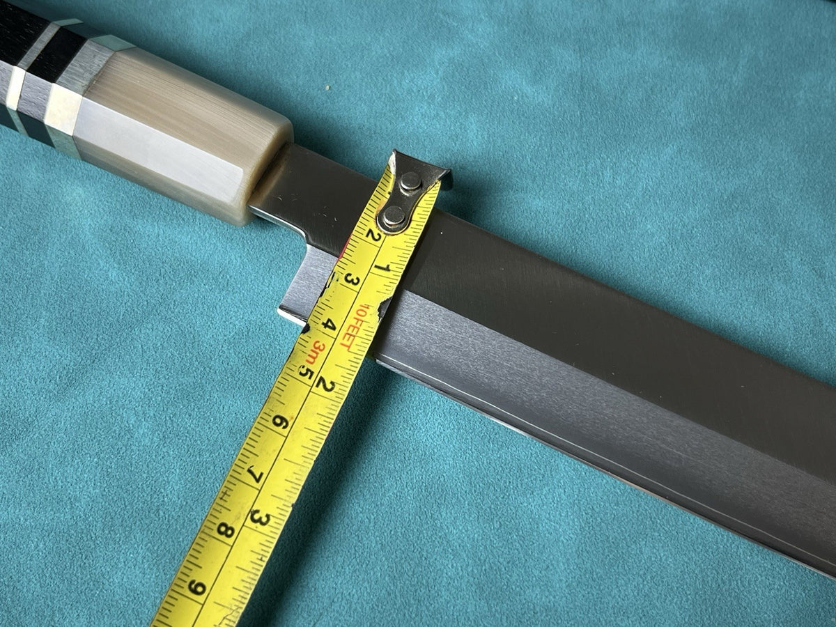 12" 300mm Sakimaru Takohiki Sushi Knife 10Cr Steel Double Horn Ebony Handle