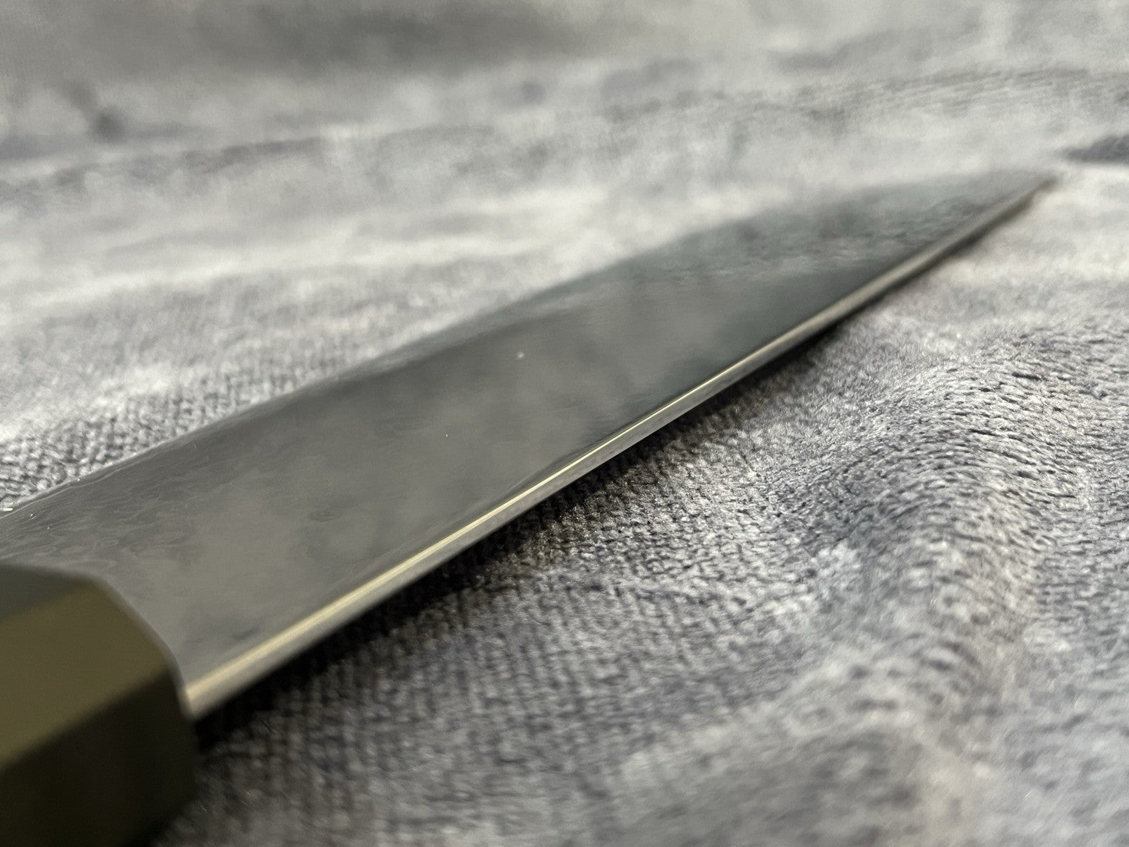 7" Kiritsuke Nakiri Chef Knife Damascus Pattern 9Cr18 Steel Mirror Polished G10