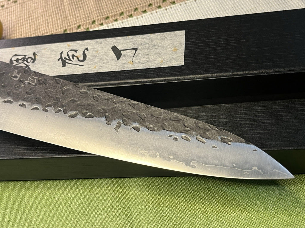 8" 210mm Gyuto Chef Knife 9Cr18MoV Hammered Tsuchime Wood Octagonal Wa Handle