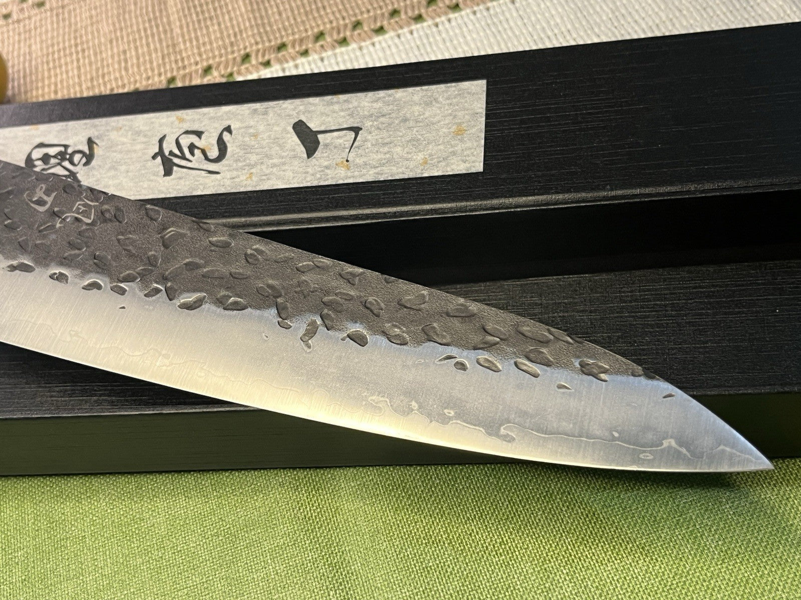 8" 210mm Gyuto Chef Knife 9Cr18MoV Hammered Tsuchime Wood Octagonal Wa Handle