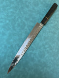 270mm 10.5in Sujihiki Slicing Knife 10Cr15 3-Layer Hammered Ebony Octagon Handle