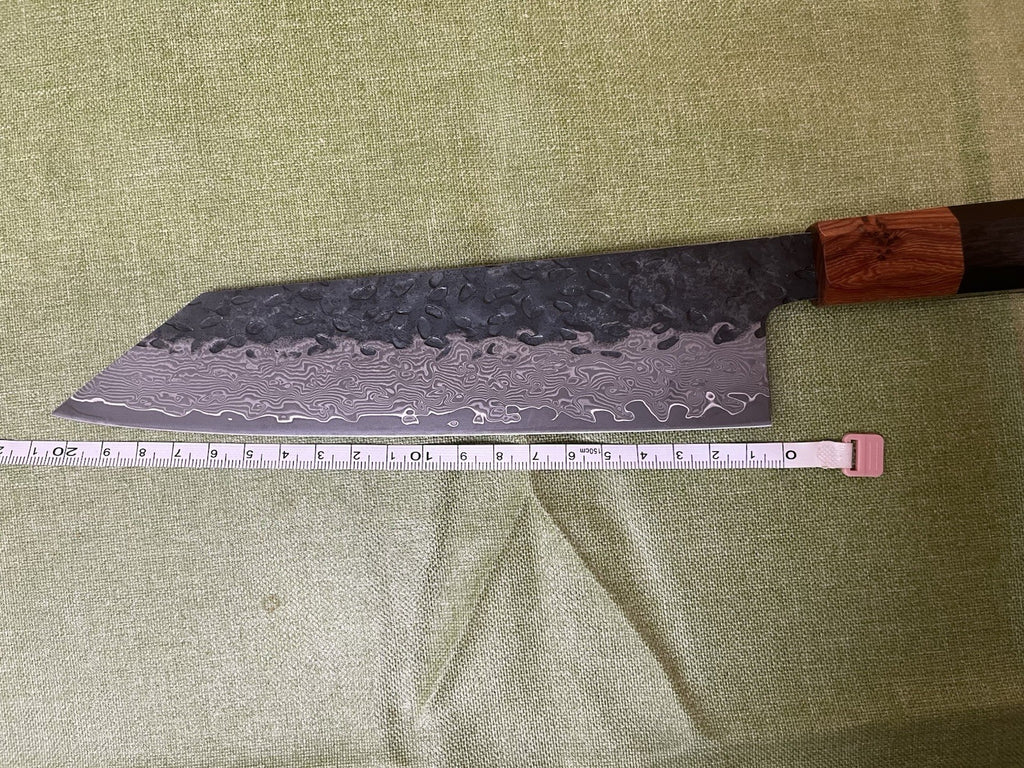 3pc VG10 Damascus Knife Set 8" Kiritsuke 8" Gyuto 7" Nakiri Hammered Chef Knives