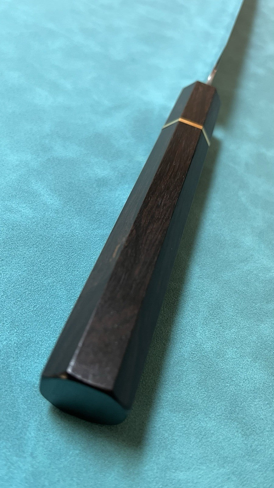 270mm 10.5in Sujihiki Slicing Knife 10Cr15 3-Layer Hammered Ebony Octagon Handle
