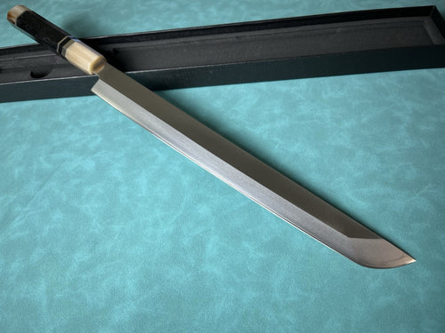 12" 300mm Sakimaru Takohiki Sushi Knife 10Cr Steel Double Horn Ebony Handle