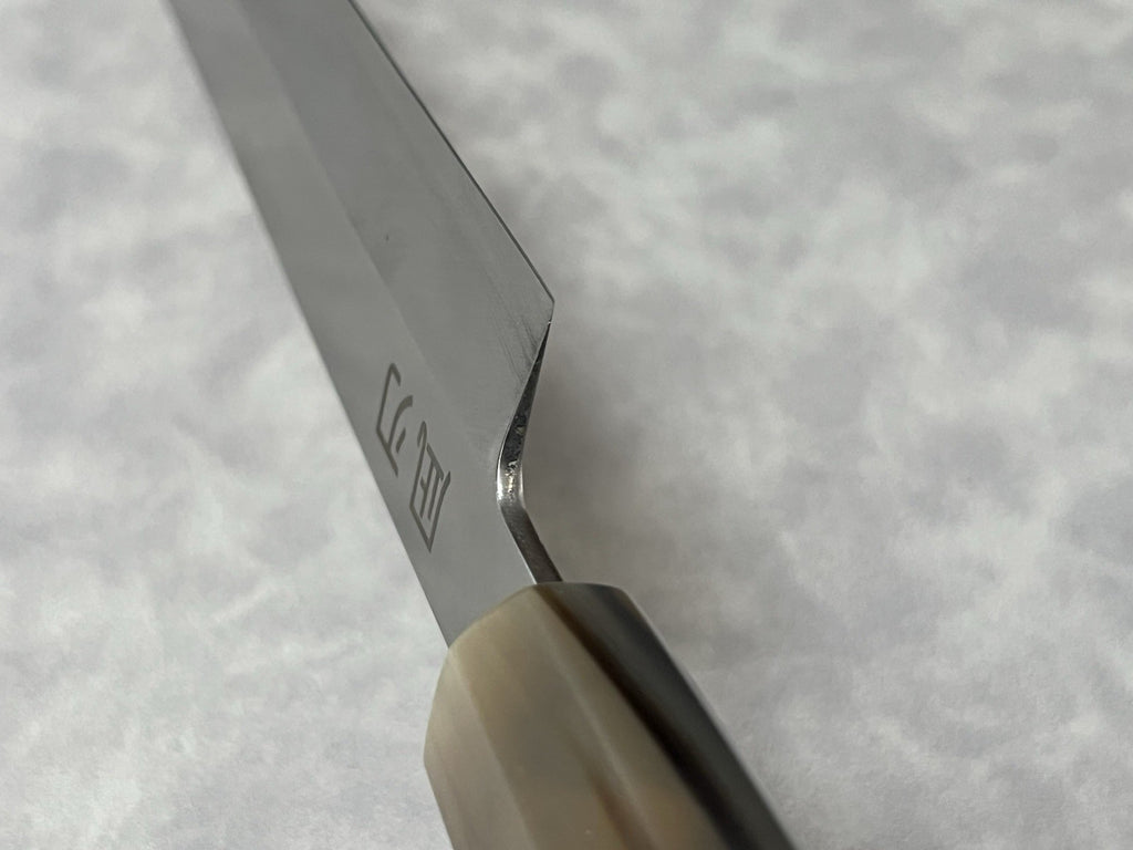 NAGIBA Yanagiba Sashimi Knife 300mm 12" 10Cr15 Clad Ebony Buffalo Horn Handle