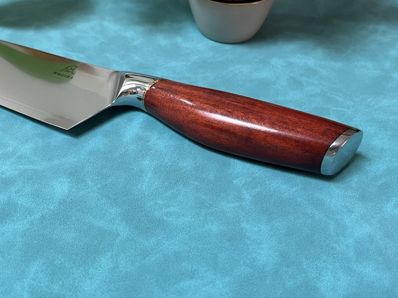 NAGIBA Kiritsuke Chef Knife 8" 210mm 9Cr 9 Layer Stainless Steel Gyuto Rosewood
