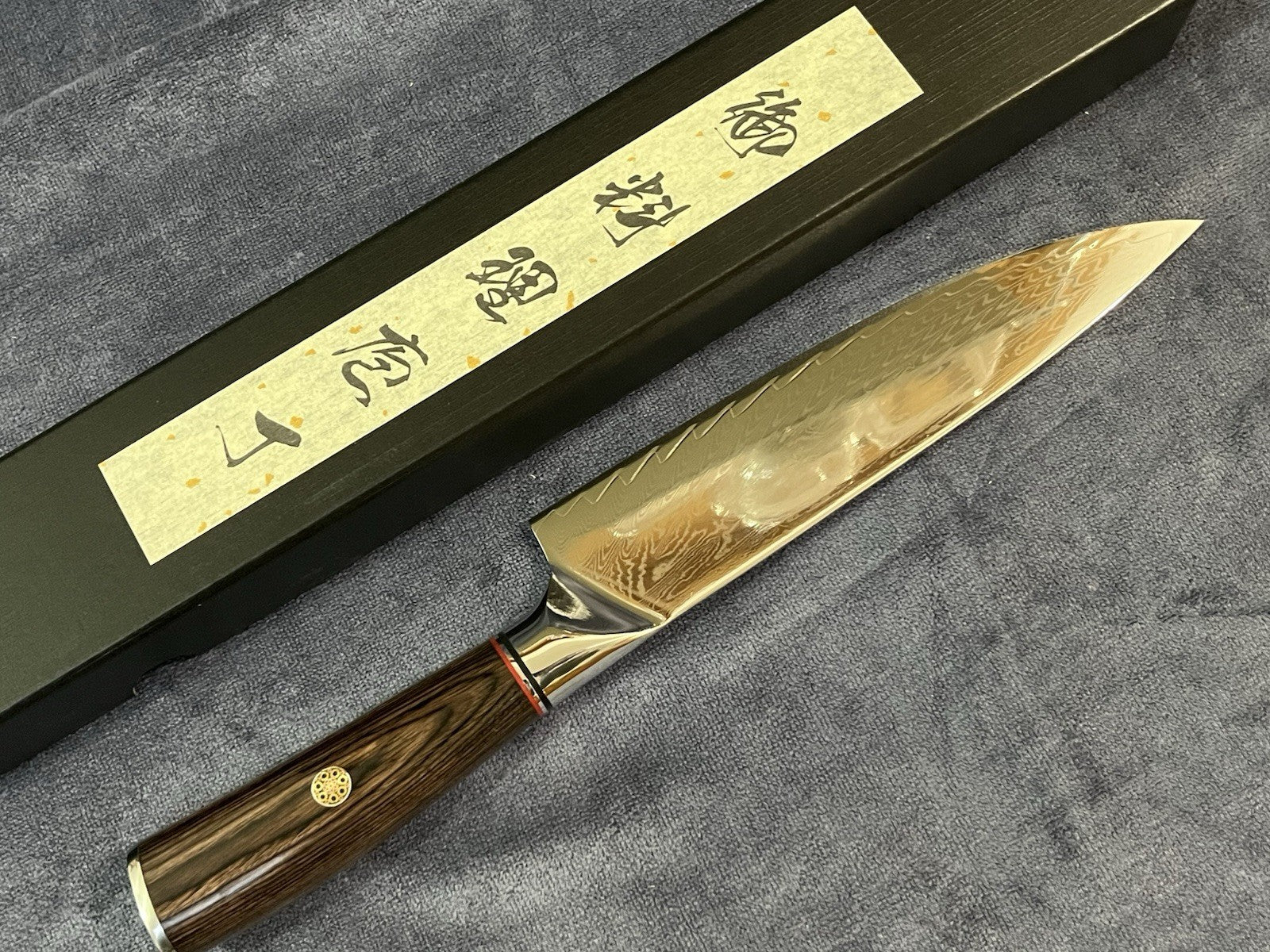 VG10 Steel 8" Gyuto Chef Knife Mirror Polished Japanese Vegetable Slicing Knife
