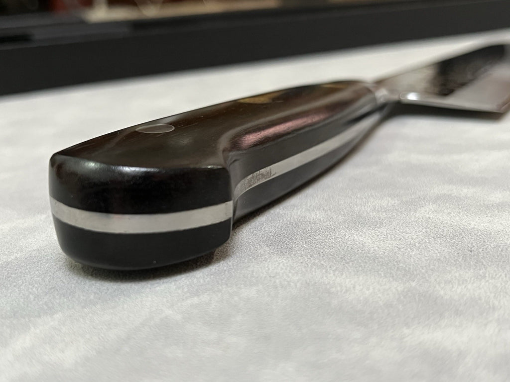 240mm 9.5in Gyuto Chef Knife Stainless Steel Hammered Tsuchime Ebony Wood Handle