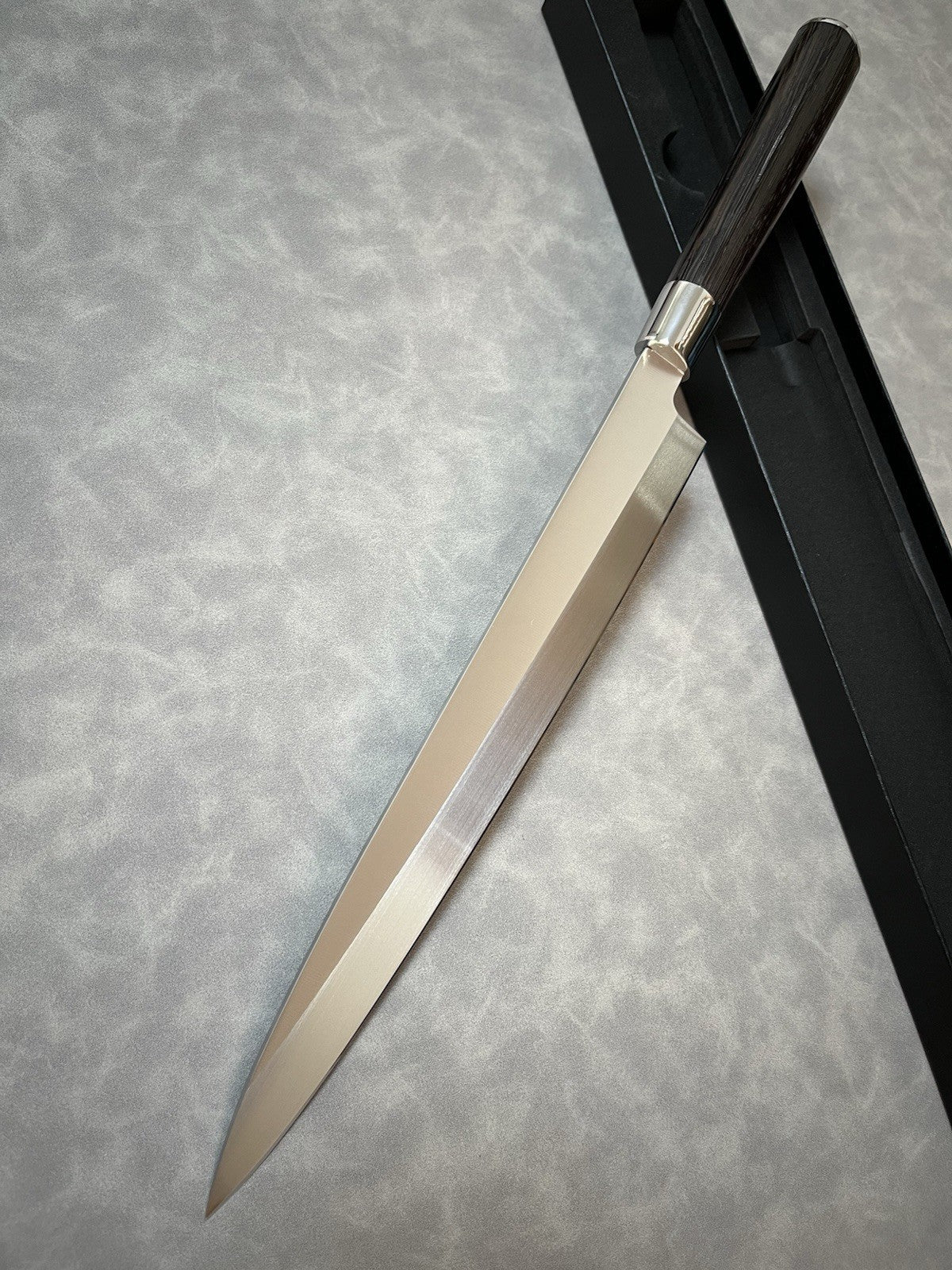 Left 270mm 10.5" Single Bevel Yanagiba Sashimi Knife Uraoshi 7Cr Wenge Handle