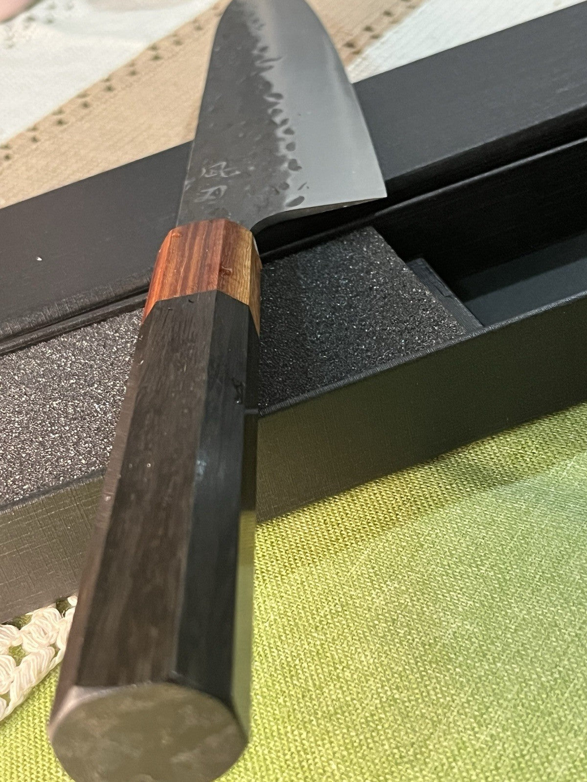 8" 210mm Gyuto Chef Knife 9Cr18MoV Hammered Tsuchime Wood Octagonal Wa Handle