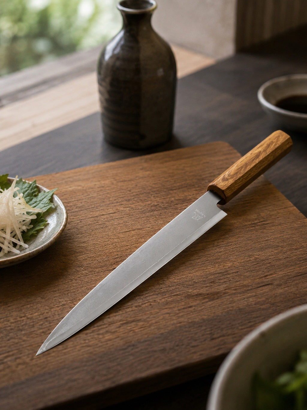 NAGIBA Sujihiki Sashimi Knife 270mm/10.5" N690 Japanese Style Wa Wood Handle