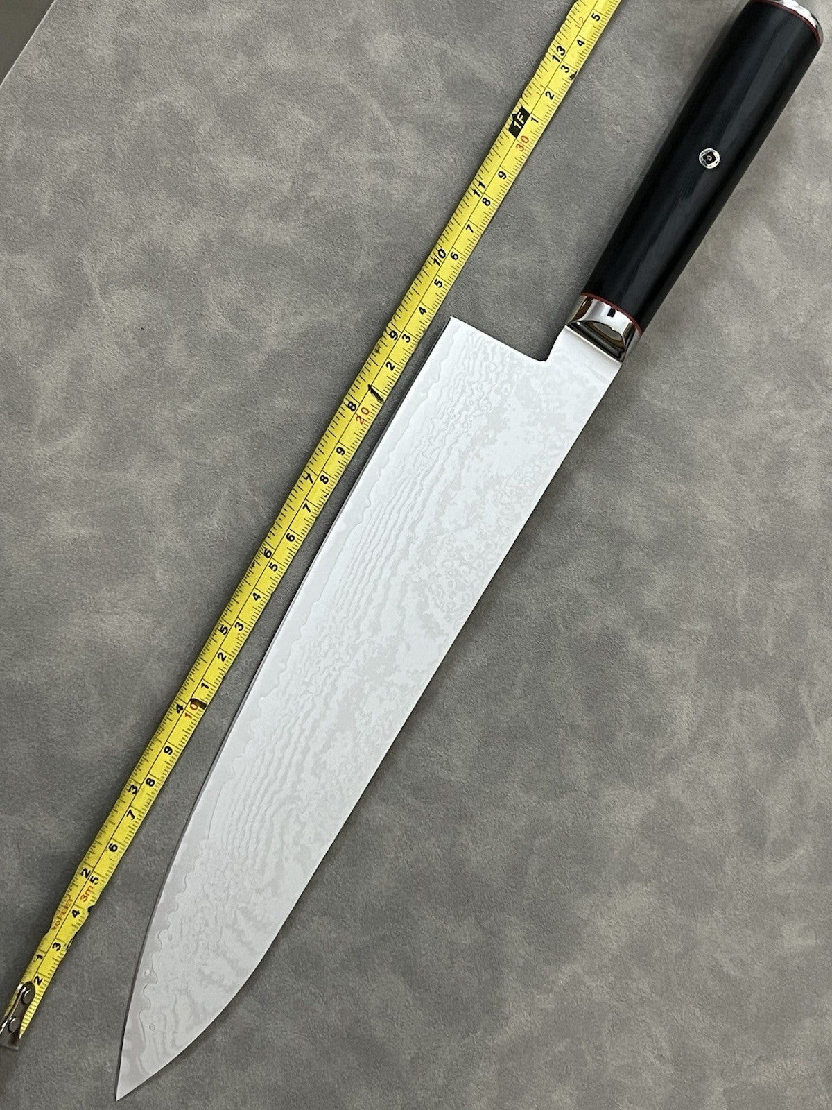 240mm 9.5" S35VN Core Powder Steel Damascus Chef Knife Gyuto Mosaic G10 Handle