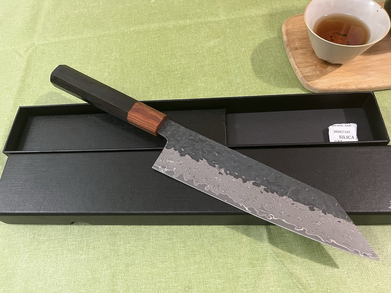 3pc VG10 Damascus Knife Set 8" Kiritsuke 8" Gyuto 7" Nakiri Hammered Chef Knives