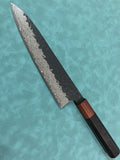 8" 210mm VG10 Damascus Hammered Gyuto Japanese Chef Knife Acid Wash Octagon wood