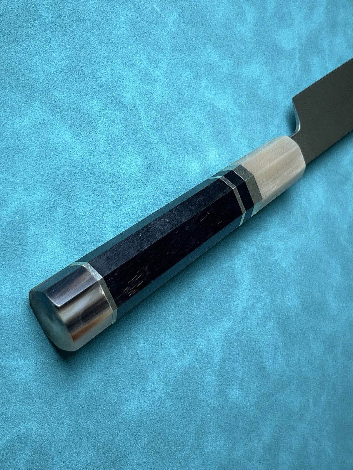 12" 300mm Sakimaru Takohiki Sushi Knife 10Cr Steel Double Horn Ebony Handle
