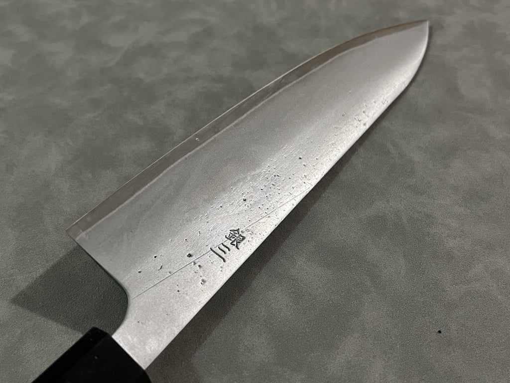 210mm 8" Gyuto Chef Knife Stainless Steel Nashiji Olive Wood Octagonal w/ Saya