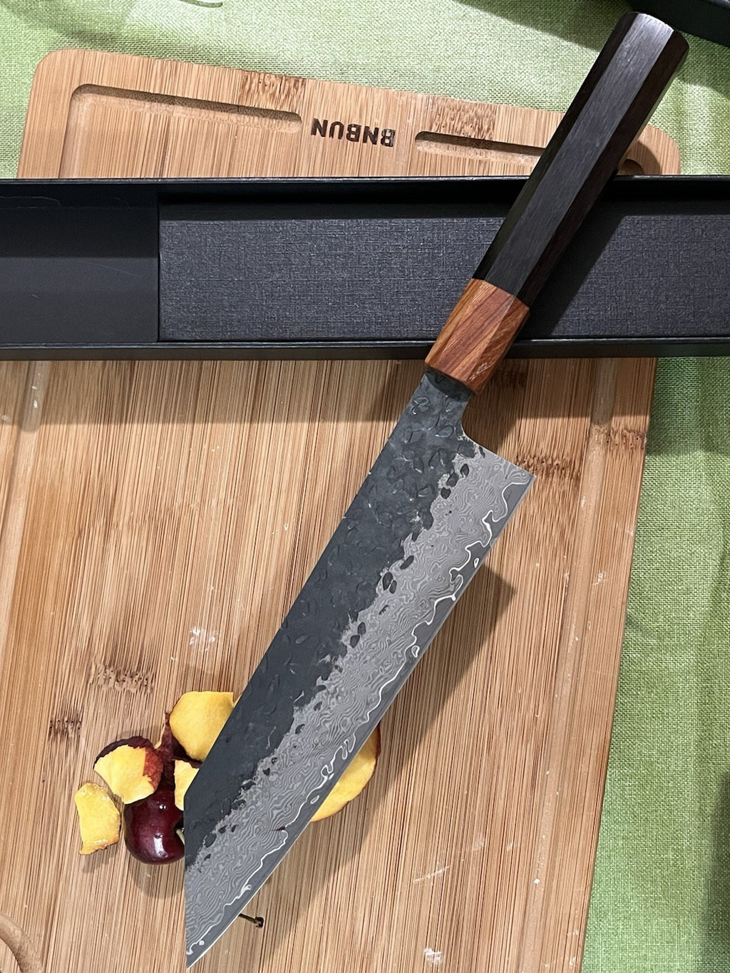 3pc VG10 Damascus Knife Set 8" Kiritsuke 8" Gyuto 7" Nakiri Hammered Chef Knives