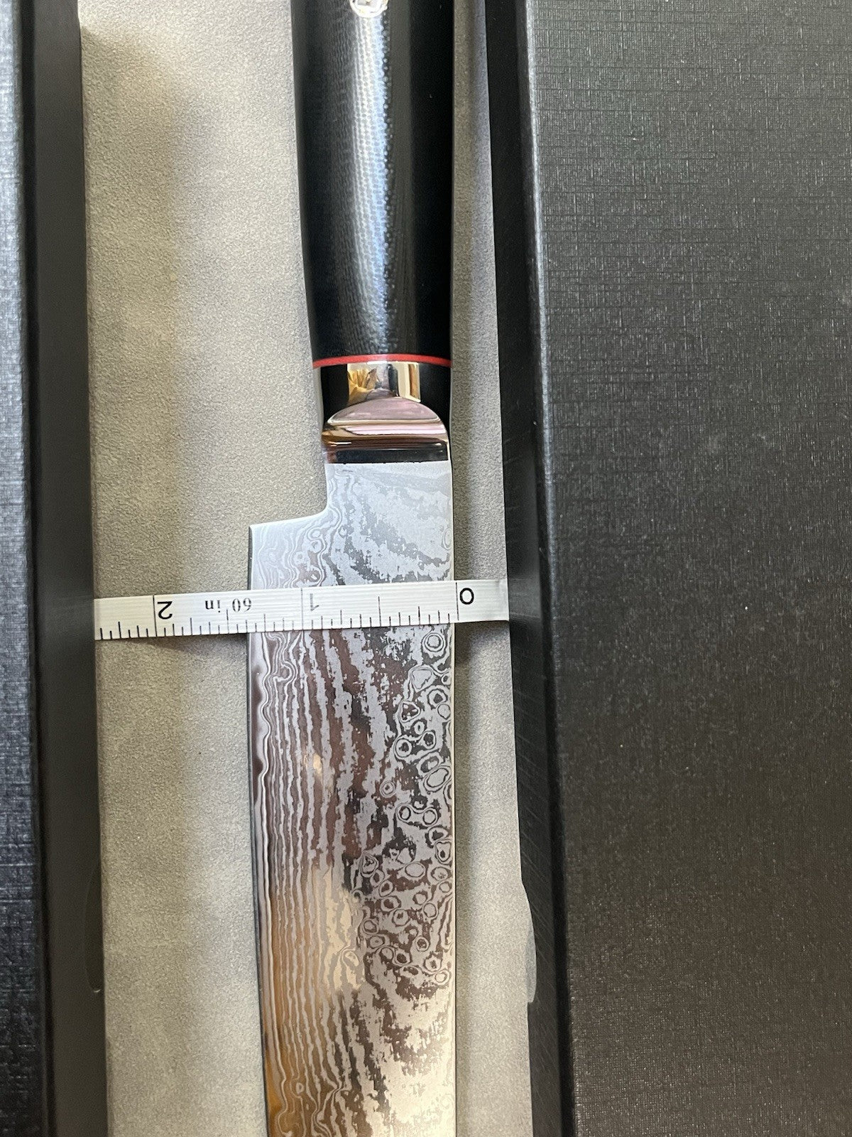9.5" Sujihiki Slicer S35VN Powder Steel Damascus G10 Mosaic Pin Japanese Style