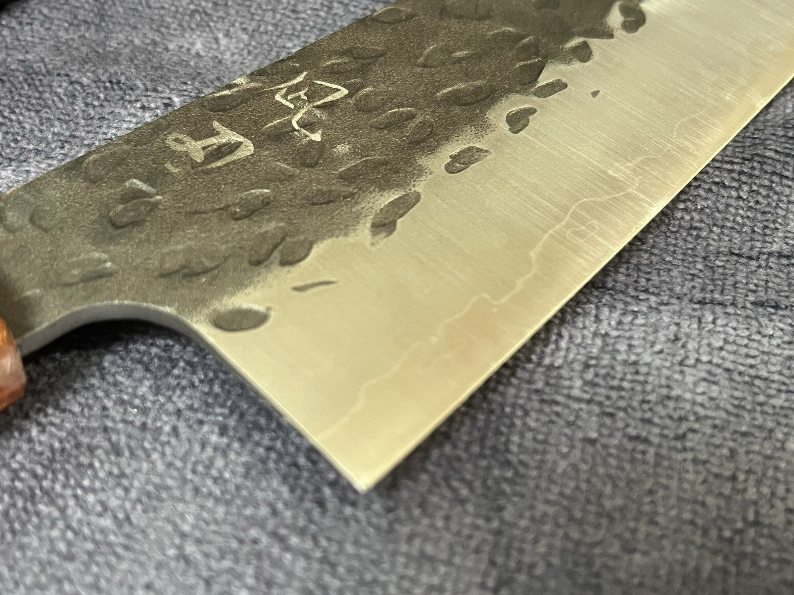 NAGIBA 4 PCS Gyuto Chef Knife 210mm 8" 9Cr Kurouchi Hammered Wood Handle