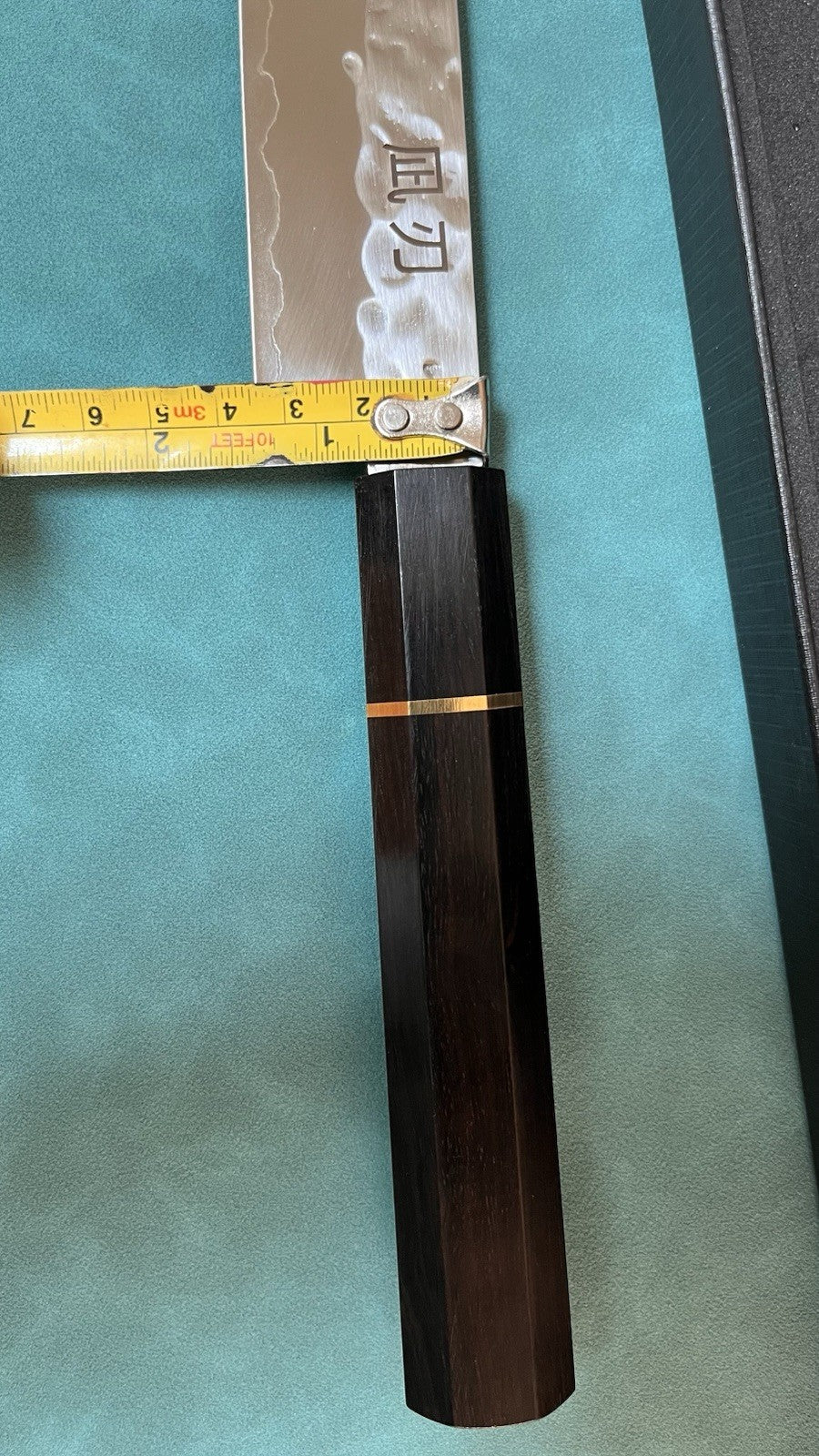 270mm 10.5in Sujihiki Slicing Knife 10Cr15 3-Layer Hammered Ebony Octagon Handle