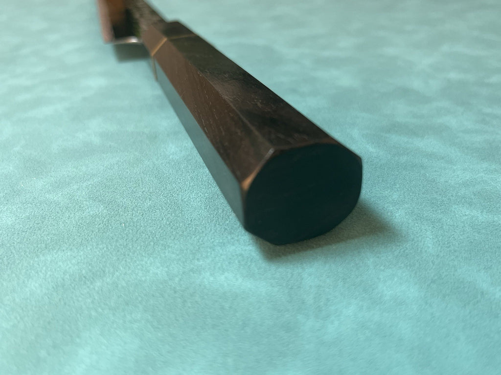 270mm 10.5in Sujihiki Slicing Knife 10Cr15 3-Layer Hammered Ebony Octagon Handle