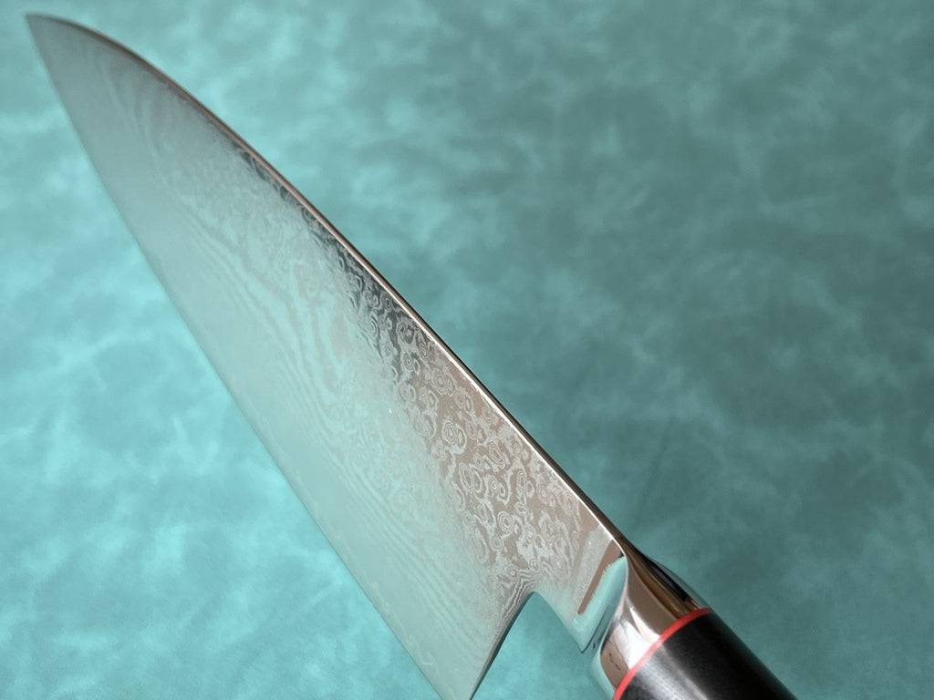 8" 200mm S35VN Powder Steel Damascus Wide Gyuto Chef Knife G10 Mosaic Pin