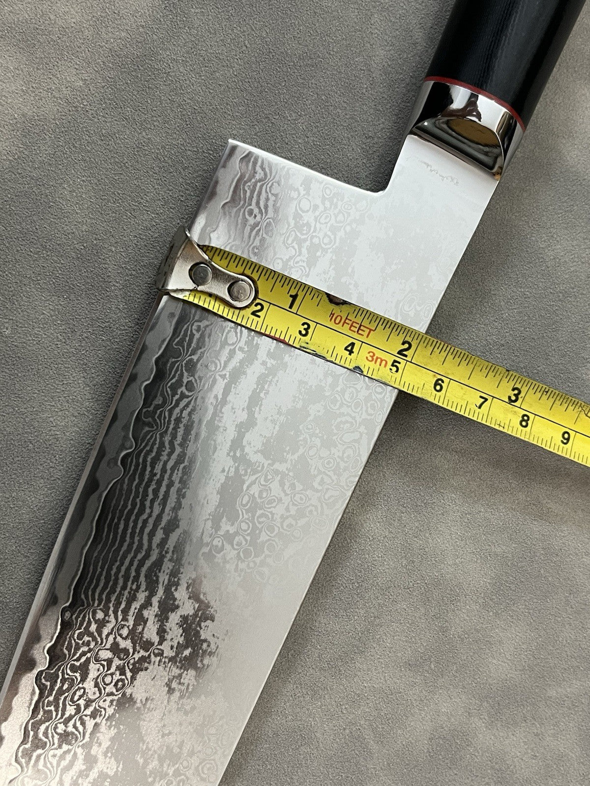 9.5” 240mm S35VN Powder Steel Damascus Kiritsuke Gyuto Chef Knife K-Tip G10