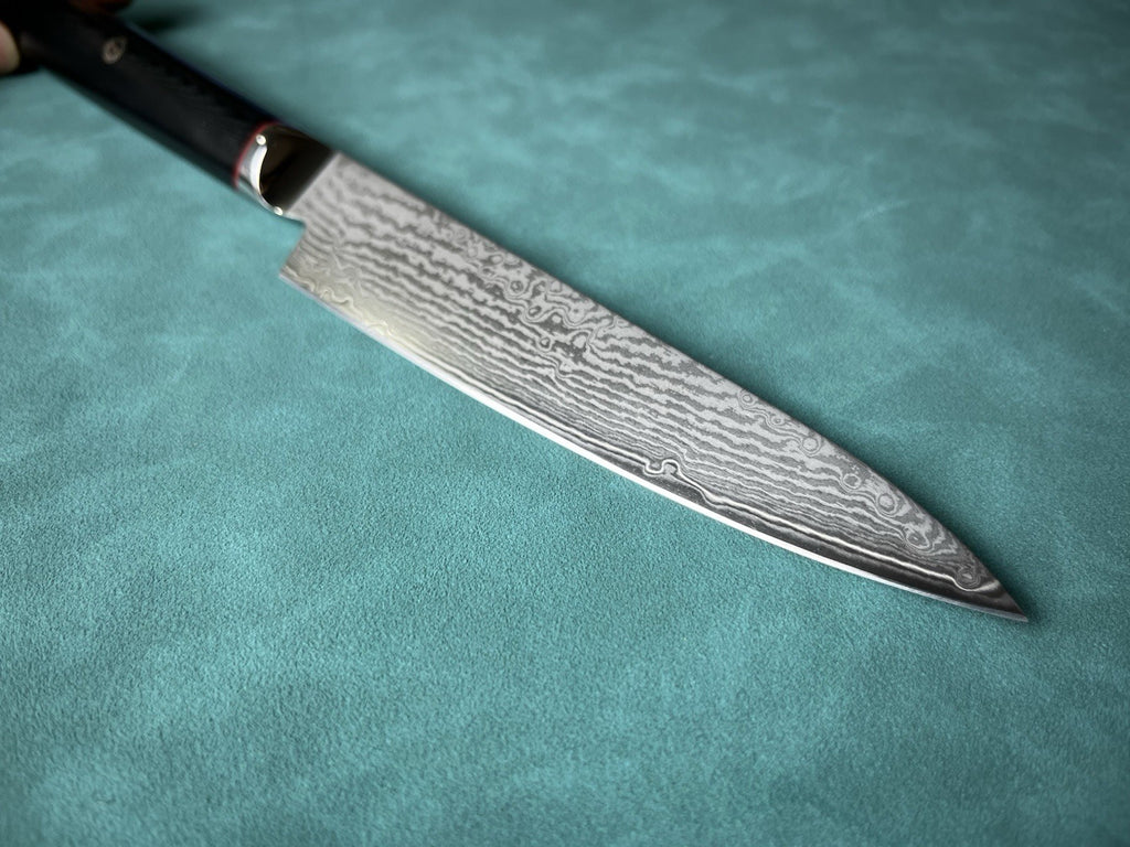 5" 130mm S35VN Powder Steel Core Damascus Petty Knife G10 Handle + Certificate