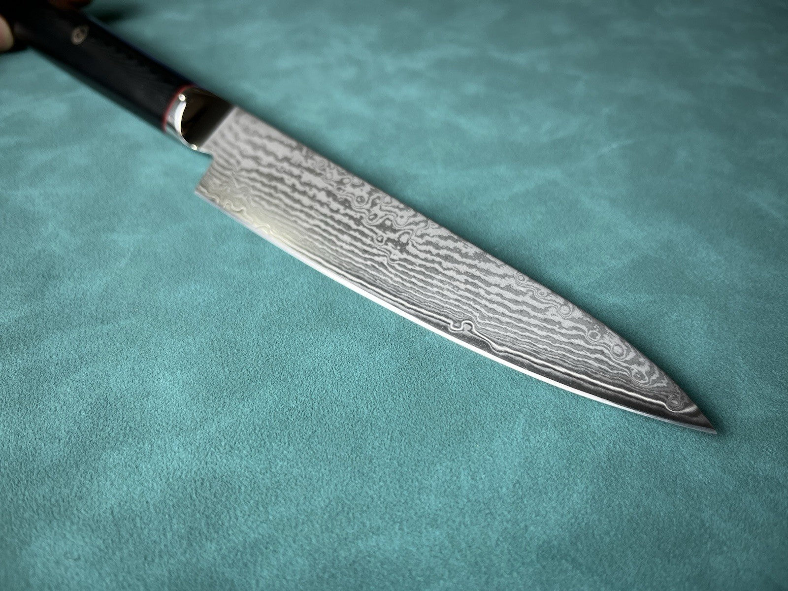 5" 130mm S35VN Powder Steel Core Damascus Petty Knife G10 Handle + Certificate