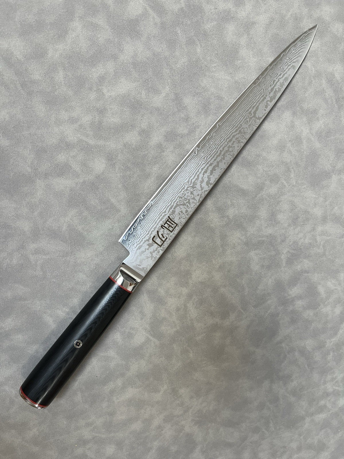 9.5" Sujihiki Slicer S35VN Powder Steel Damascus G10 Mosaic Pin Japanese Style