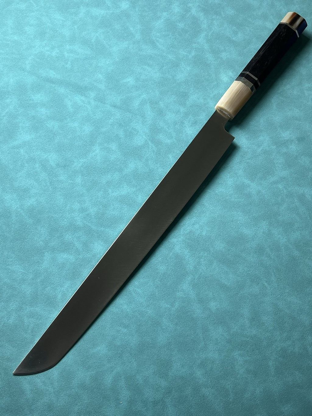 12" 300mm Sakimaru Takohiki Sushi Knife 10Cr Steel Double Horn Ebony Handle