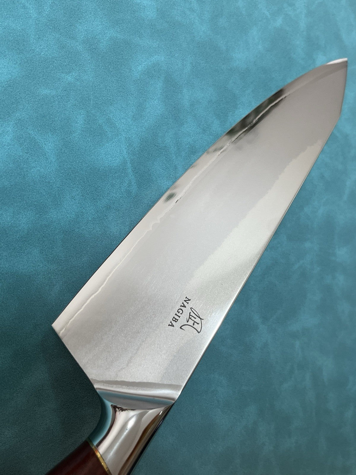 NAGIBA Kiritsuke Chef Knife 8" 210mm 9Cr 9 Layer Stainless Steel Gyuto Rosewood